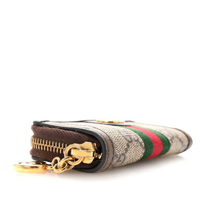 Gucci GG Supreme Monogram Web Ophidia Zip Around Key Case Beige New Acero 4 of 6
