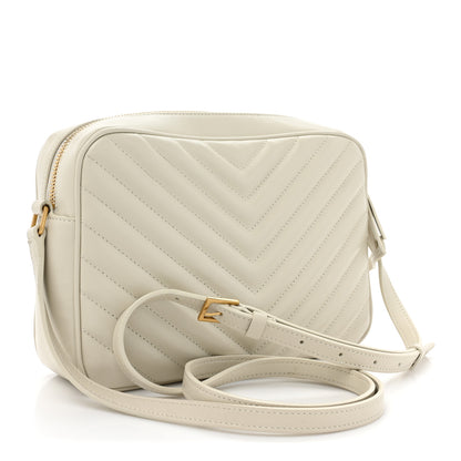 Saint Laurent Calfskin Matelasse Monogram Lou Camera Bag Crema Soft 3 of 10