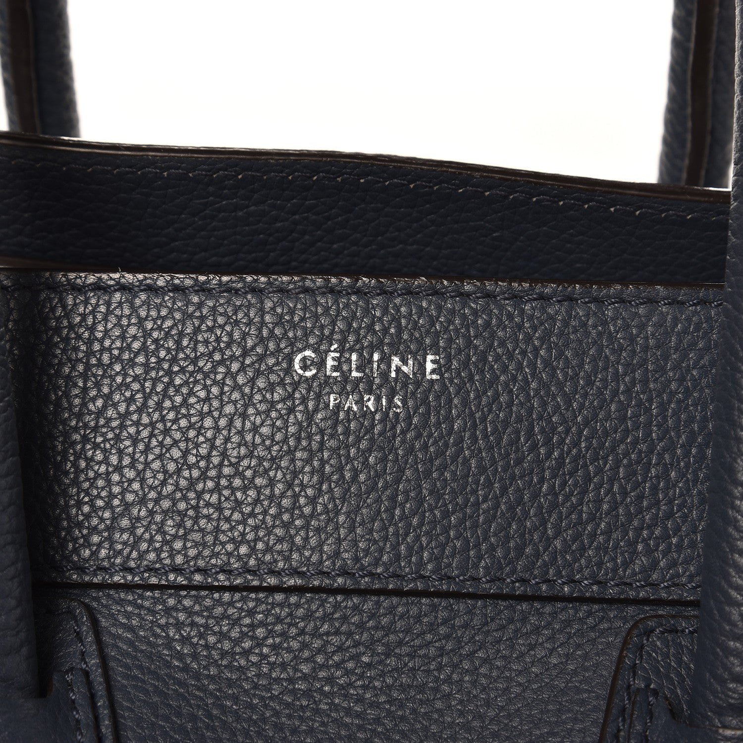 Celine Drummed Calfskin Mini Luggage Orage 7 of 15