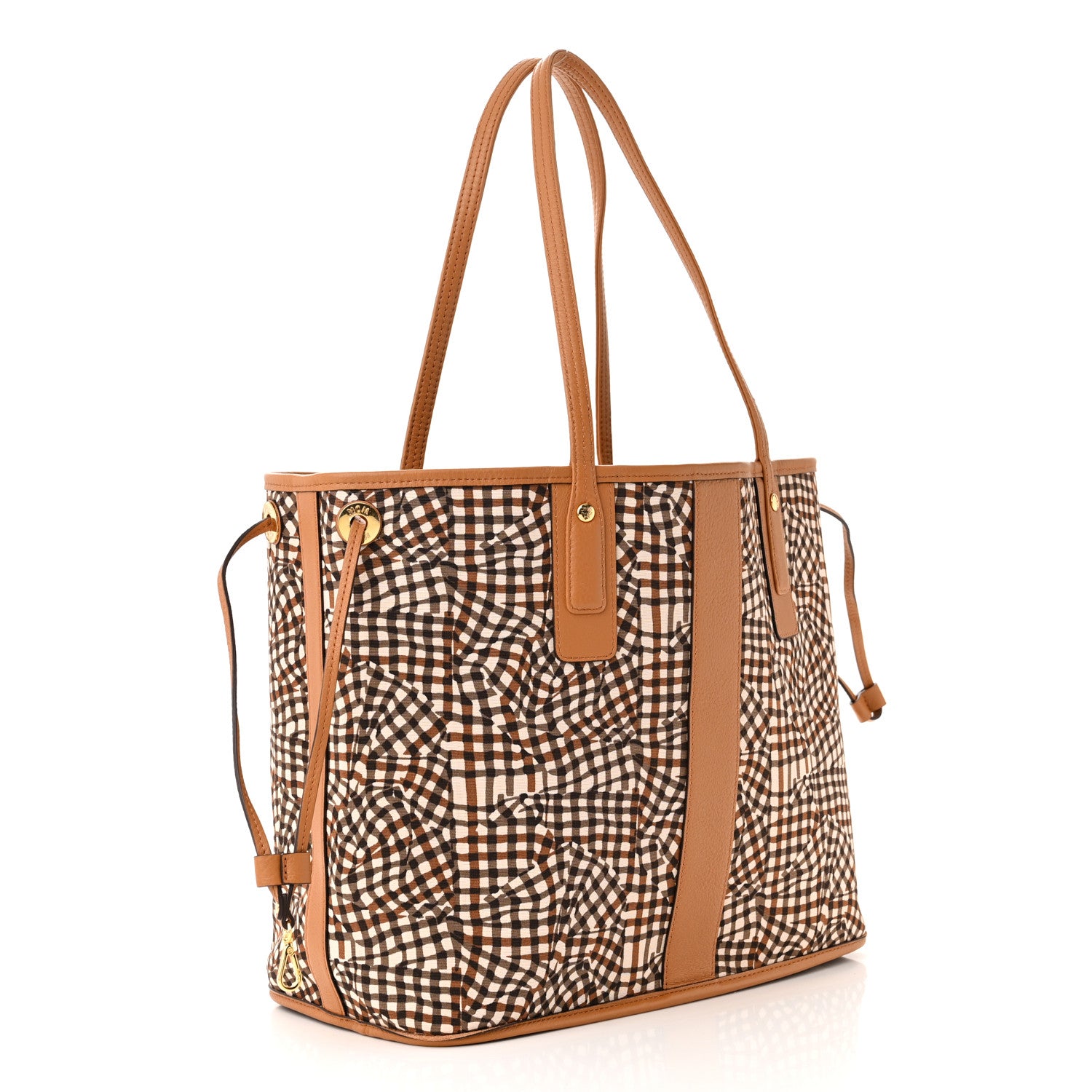 MCM Visetos Medium Liz Reversible Shopper Tote Cognac 7 of 17