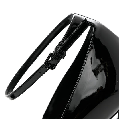Saint Laurent Patent Calfskin Opyum 110 Sandals 37 Black 10 of 10