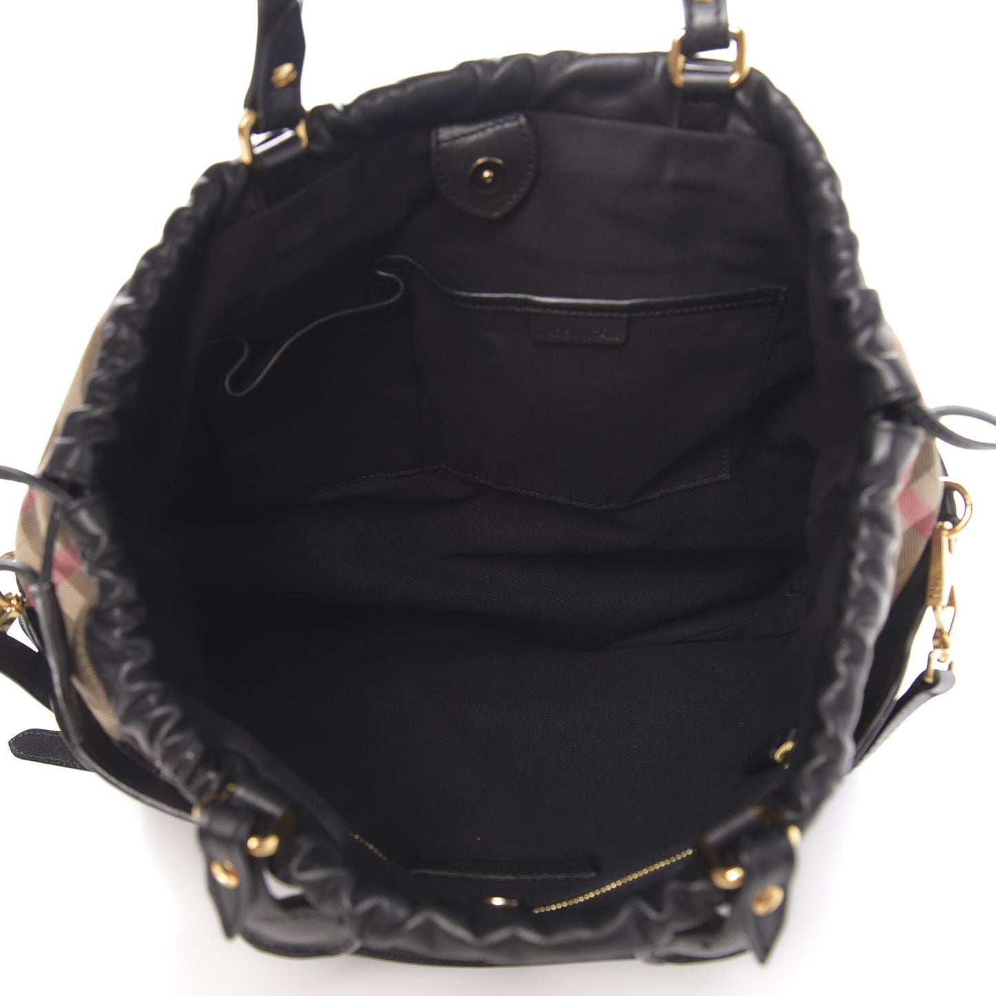 Calfskin House Check Big Crush Black