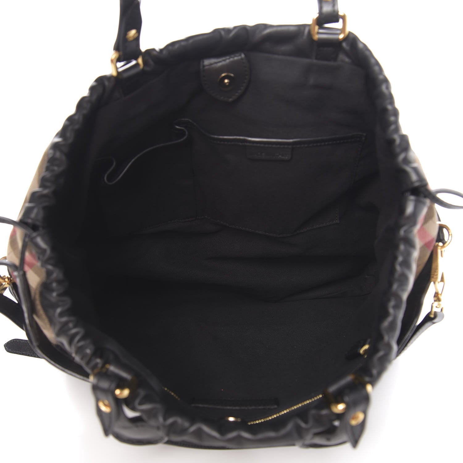 Burberry Calfskin House Check Big Crush Black 5 of 10