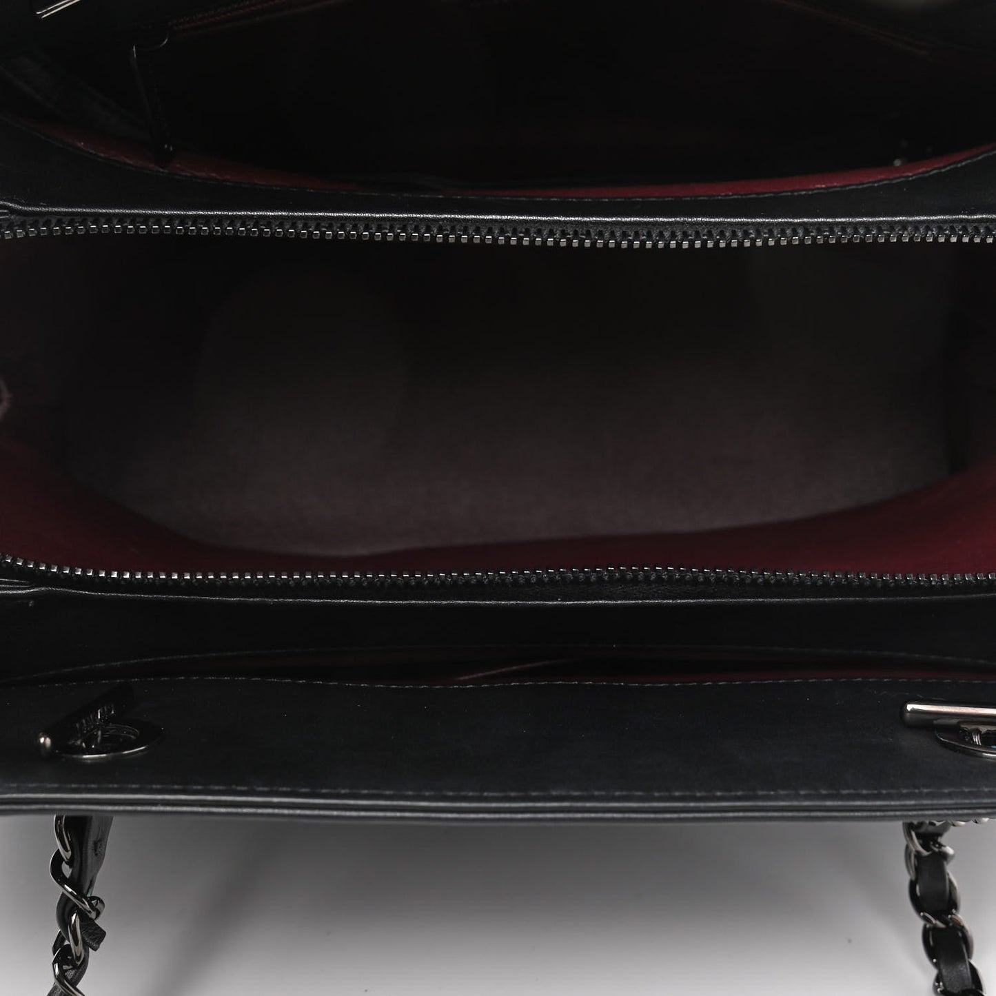Calfskin Propeller Shopping Tote Black
