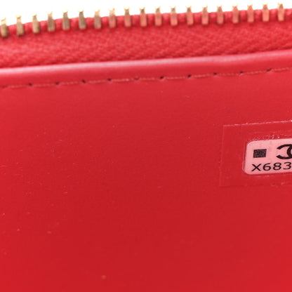 Chanel Caviar Quilted Small Vanity Case With Chain Red 7 of 11
