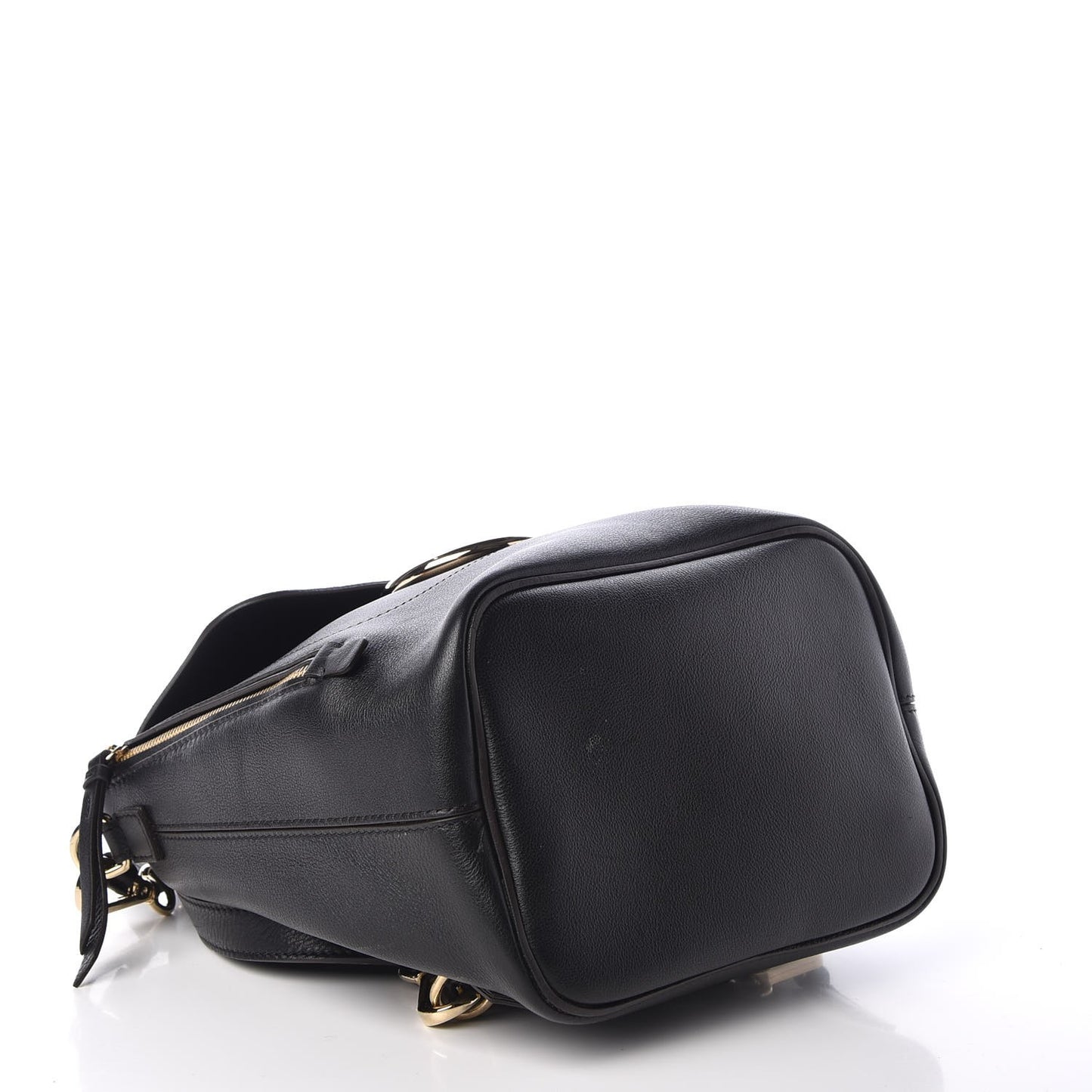 Suede Calfskin Small Faye Backpack Black