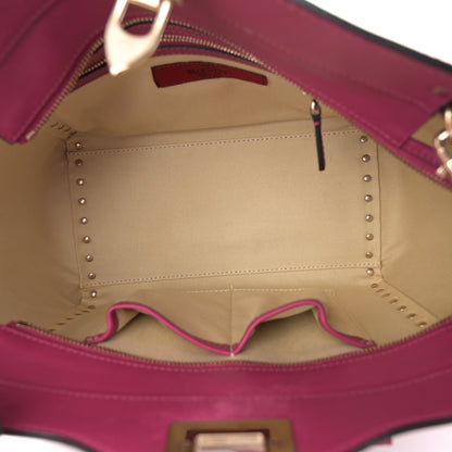 Valentino Garavani Vitello Small Rockstud Double Handle Tote Cyclamin 5 of 11