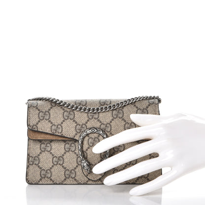Gucci GG Supreme Monogram Super Mini Dionysus Shoulder Bag Taupe 3 of 9