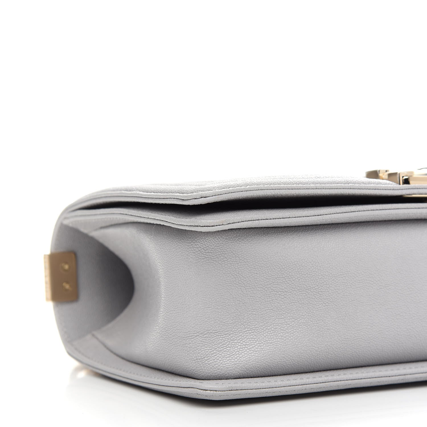 Chanel Caviar Quilted Medium Boy Flap Light Grey 8 of 9