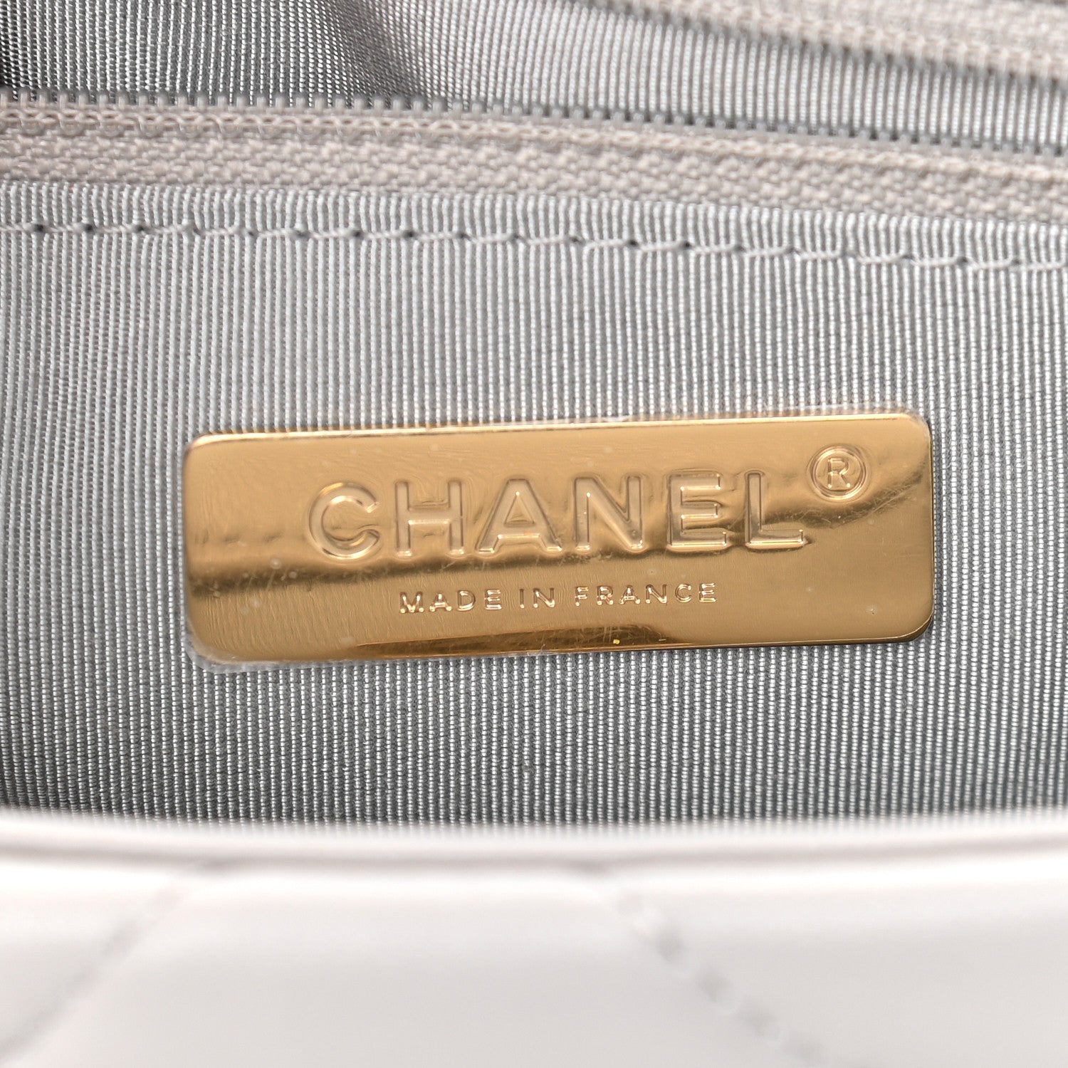 Chanel Goatskin Quilted Medium Chanel 19 Flap Grey 6 of 10