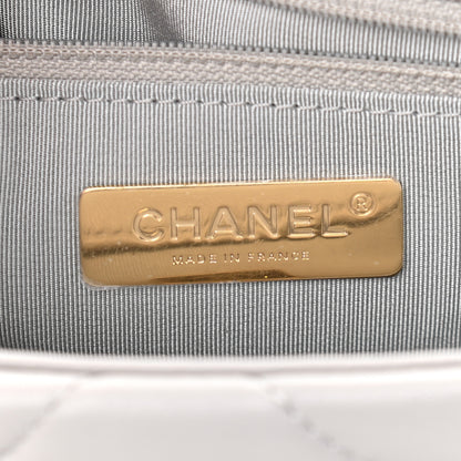 Chanel Goatskin Quilted Medium Chanel 19 Flap Grey 6 of 10