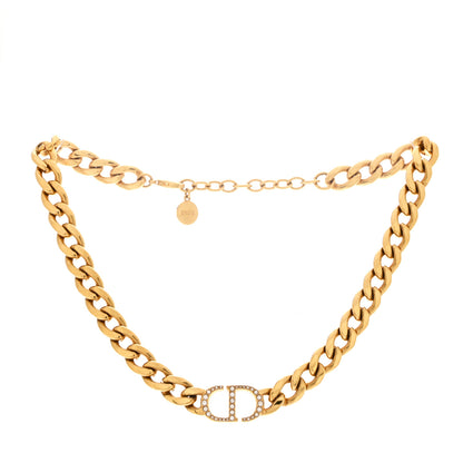 Christian Dior Metal Crystal 30 Montaigne Necklace  Gold 3 of 6