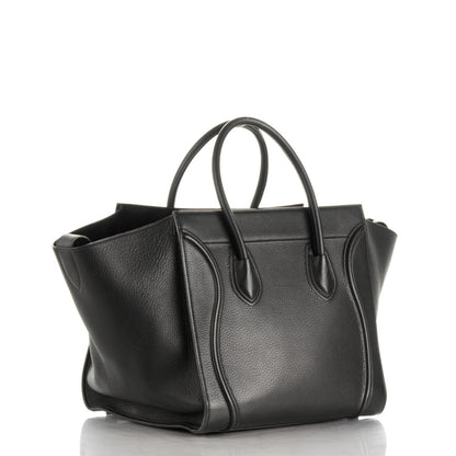 Celine Supple Calfskin Medium Phantom Luggage Black 3 of 7