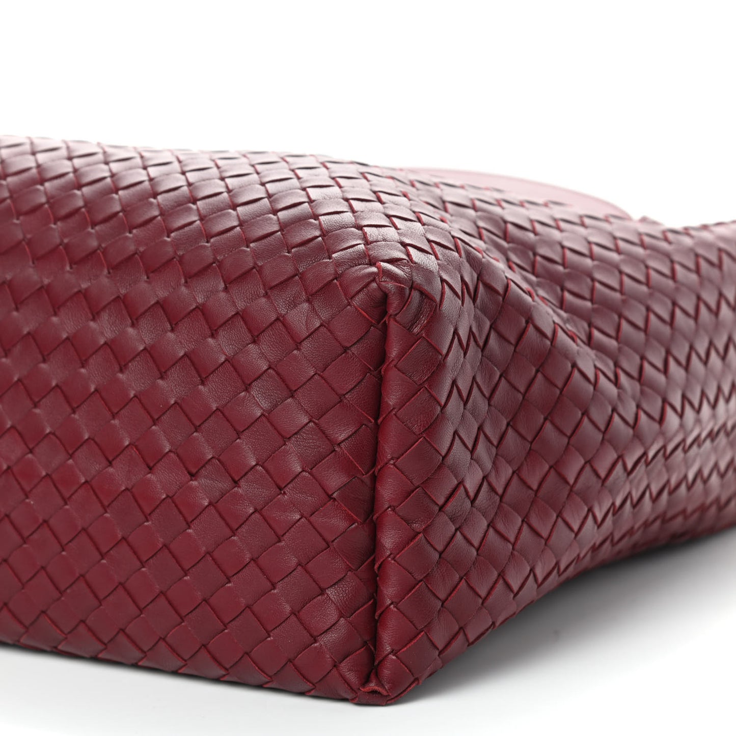 Nappa Intrecciato Medium Garda Bag Dark Red