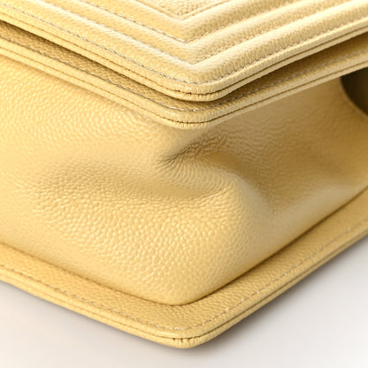 Chanel Caviar Quilted Medium Boy Flap Yellow 8 of 8