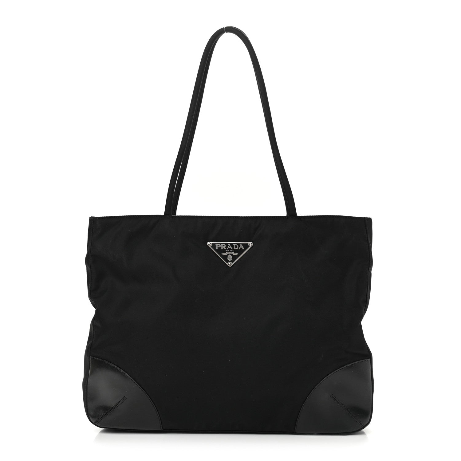 Prada Calfskin Tessuto Nylon Easy Shoulder Bag Black 2 of 13
