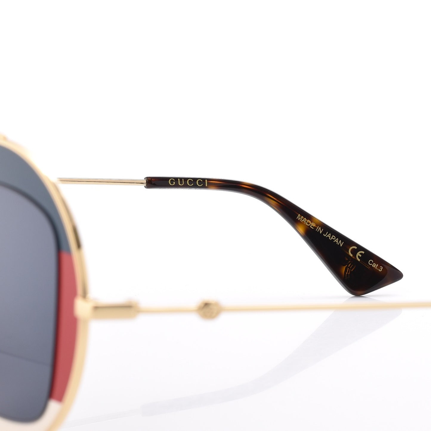 Round Frame Sylvie Web Sunglasses GG0105S Gold