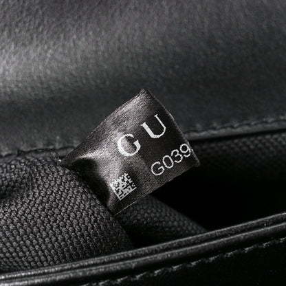 Gucci Calfskin Matelasse Monochrome GG Marmont Crossbody Shoulder Bag Black 8 of 12