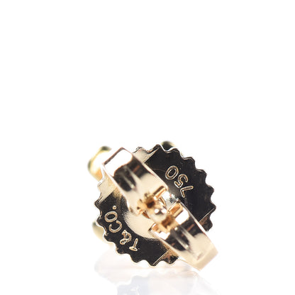 Tiffany 18K Yellow Gold 5mm Cross Stitch Earrings 4 of 5