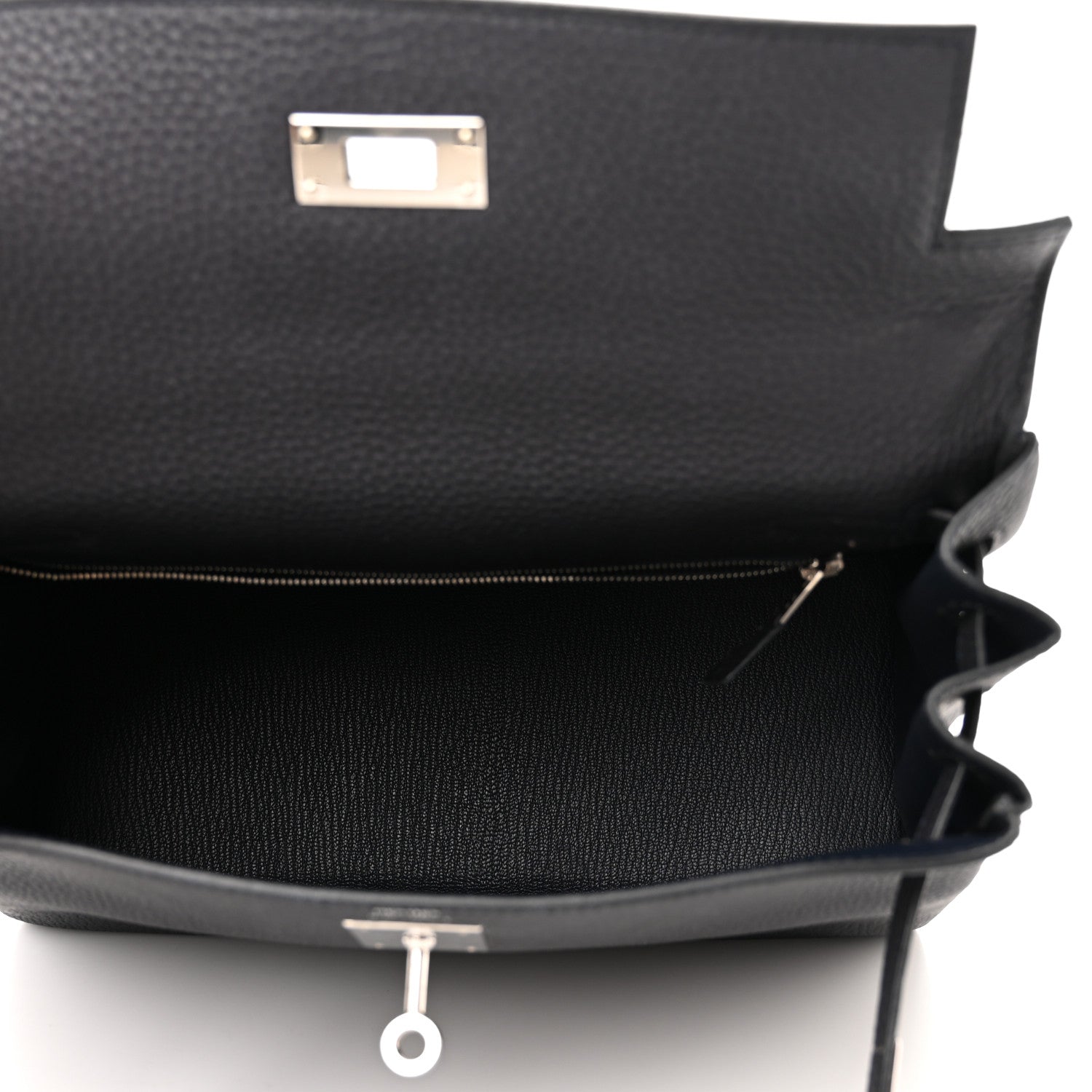 Hermes Togo Au Galop Kelly Retourne 28 Bleu Indigo Black Cuivre 5 of 12