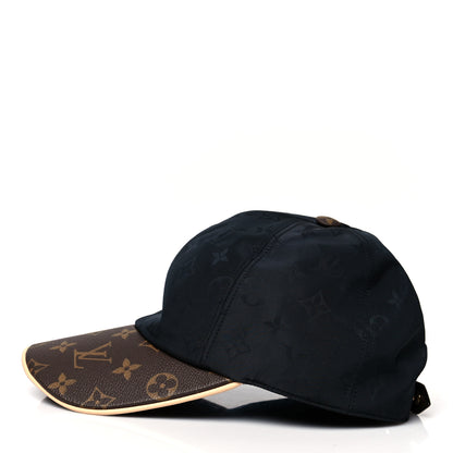 Louis Vuitton Polyester Silk Monogram LV Get Ready Cap M Black 3 of 7