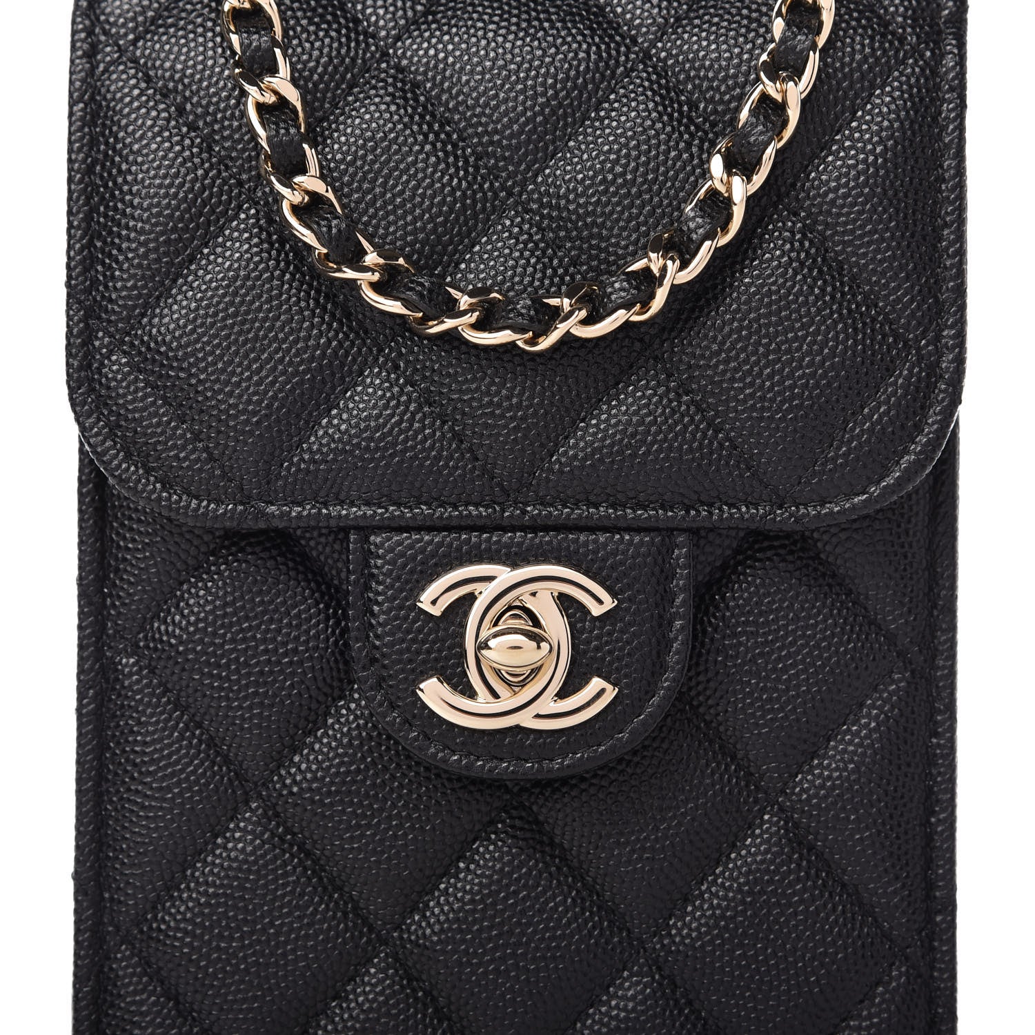 Chanel Caviar Quilted Classic Phone Holder Black 11 of 11