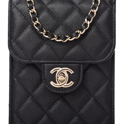Chanel Caviar Quilted Classic Phone Holder Black 11 of 11