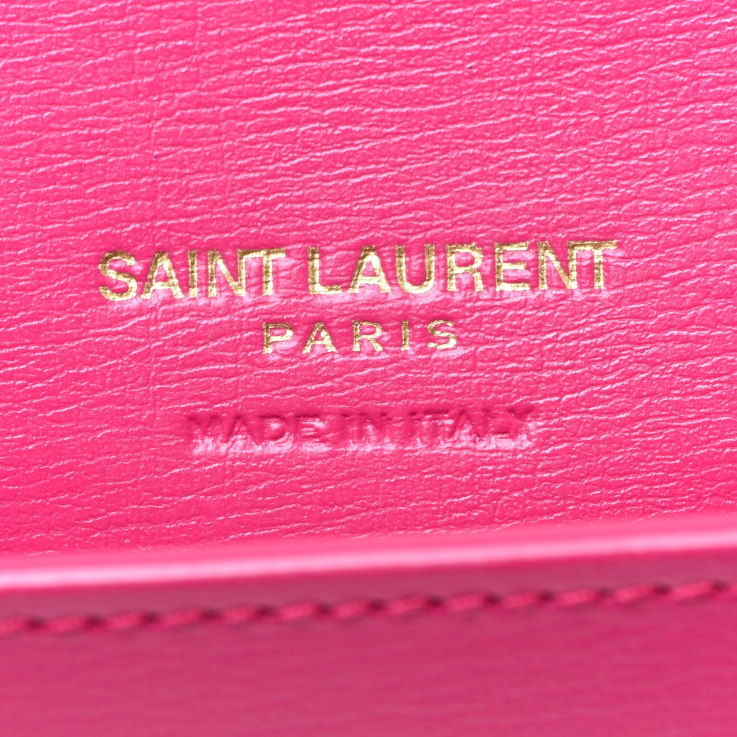 Saint Laurent Smooth Calfskin Monogram Phone Holder Crossbody Fuchsia Couture 6 of 7