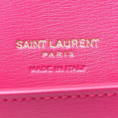 Saint Laurent Smooth Calfskin Monogram Phone Holder Crossbody Fuchsia Couture 6 of 7