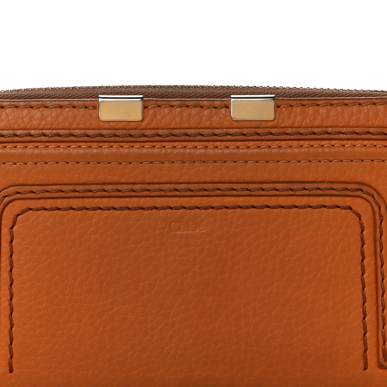 Chloe Grained Calfskin Marcie Long Zip Around Wallet Tan 8 of 16