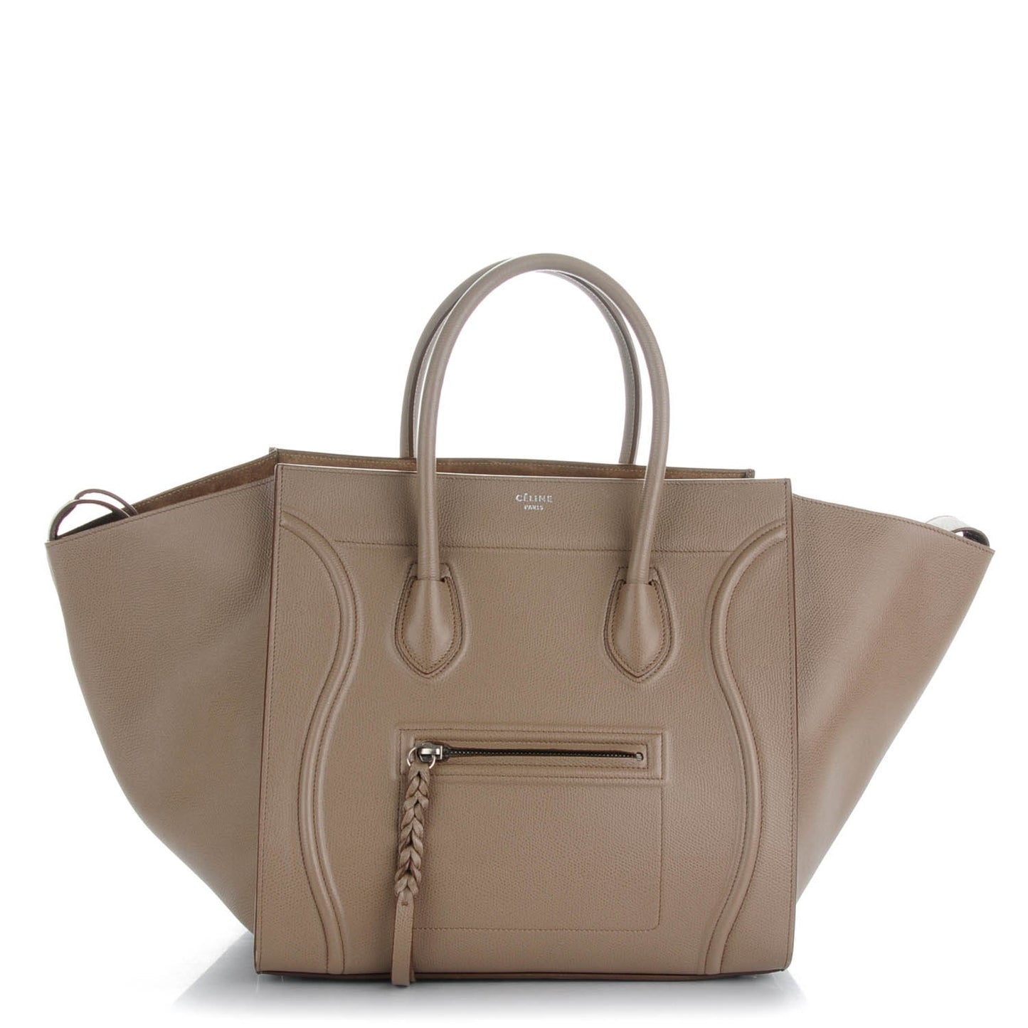 Grained Calfskin Medium Phantom Luggage Taupe