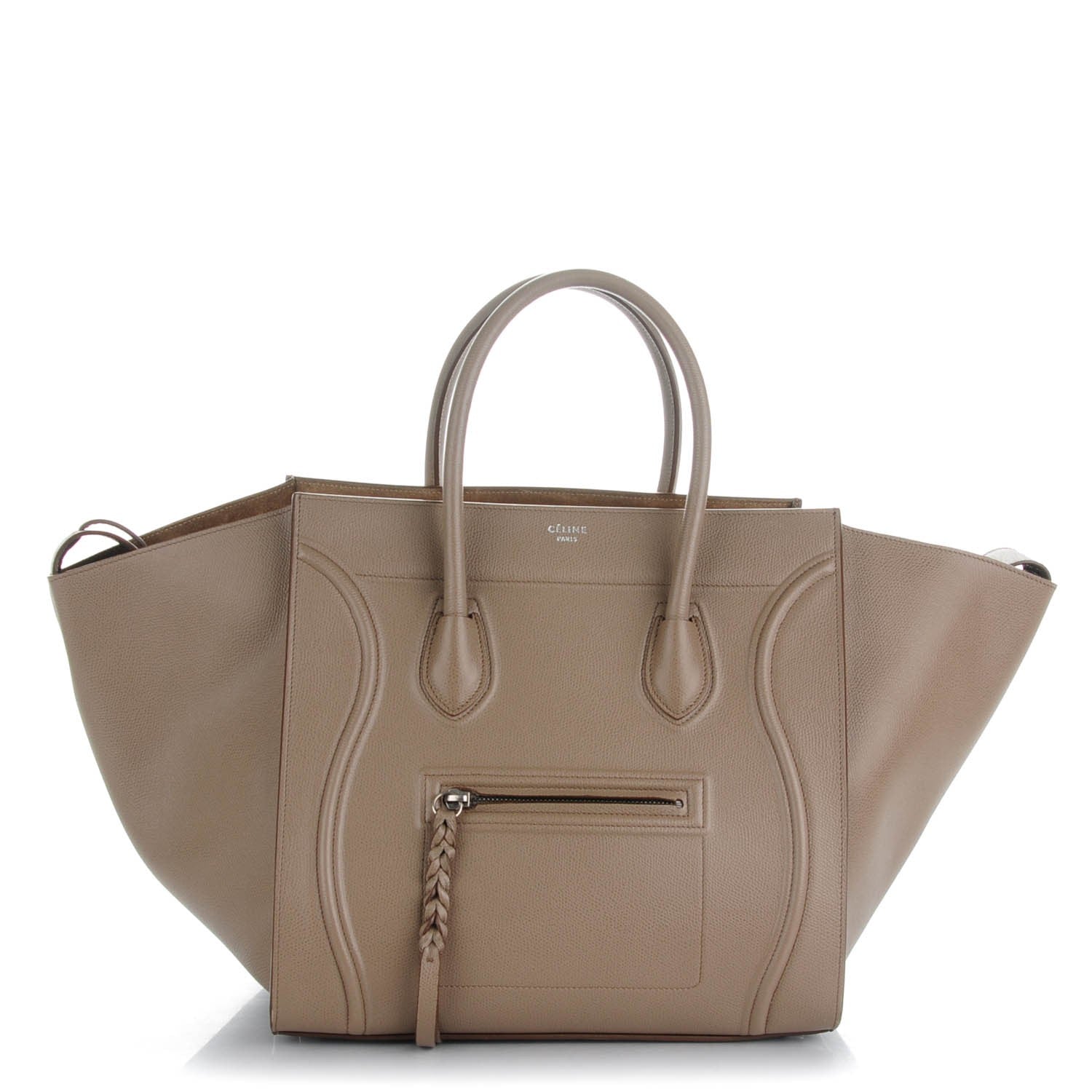 Celine Grained Calfskin Medium Phantom Luggage Taupe 1 of 8
