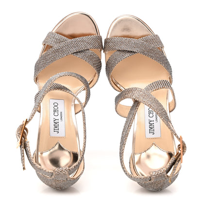 Jimmy Choo Lame Glitter Lottie Sandal 36.5 Macaroon 2 of 9