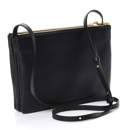 Celine Lambskin Large Trio Crossbody Bag Black 3 of 9