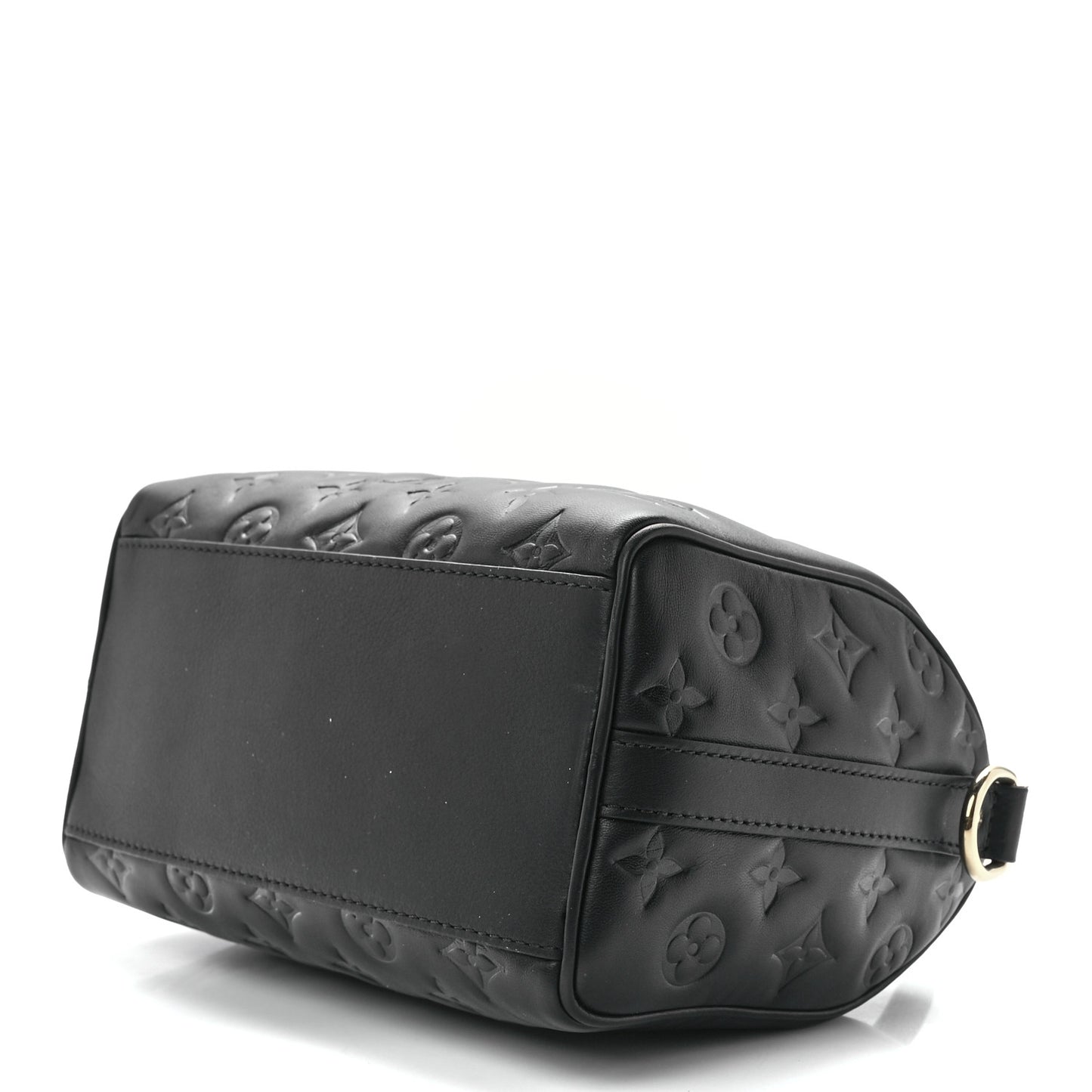 Lambskin Embossed Monogram Speedy 22 Bandouliere Black