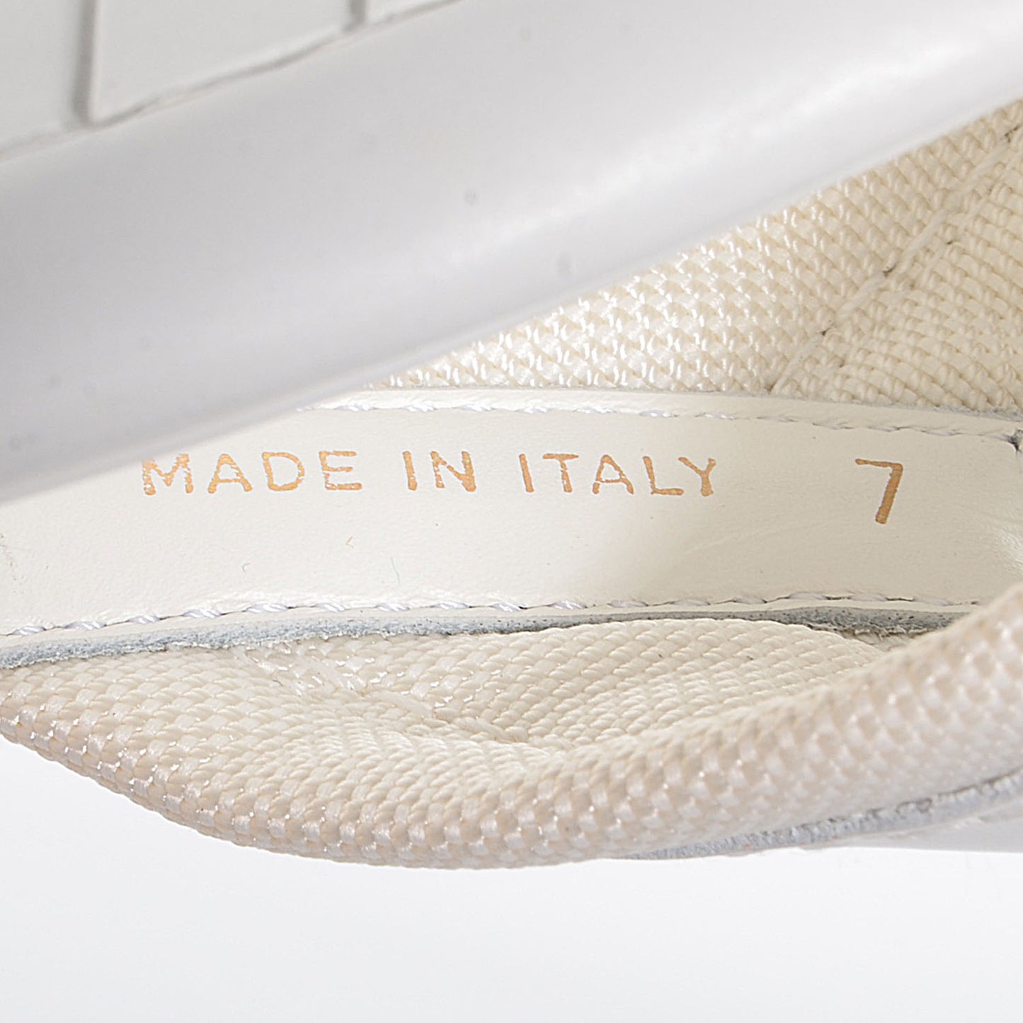 Mens Perforated Logo Thong Sandal 7 White