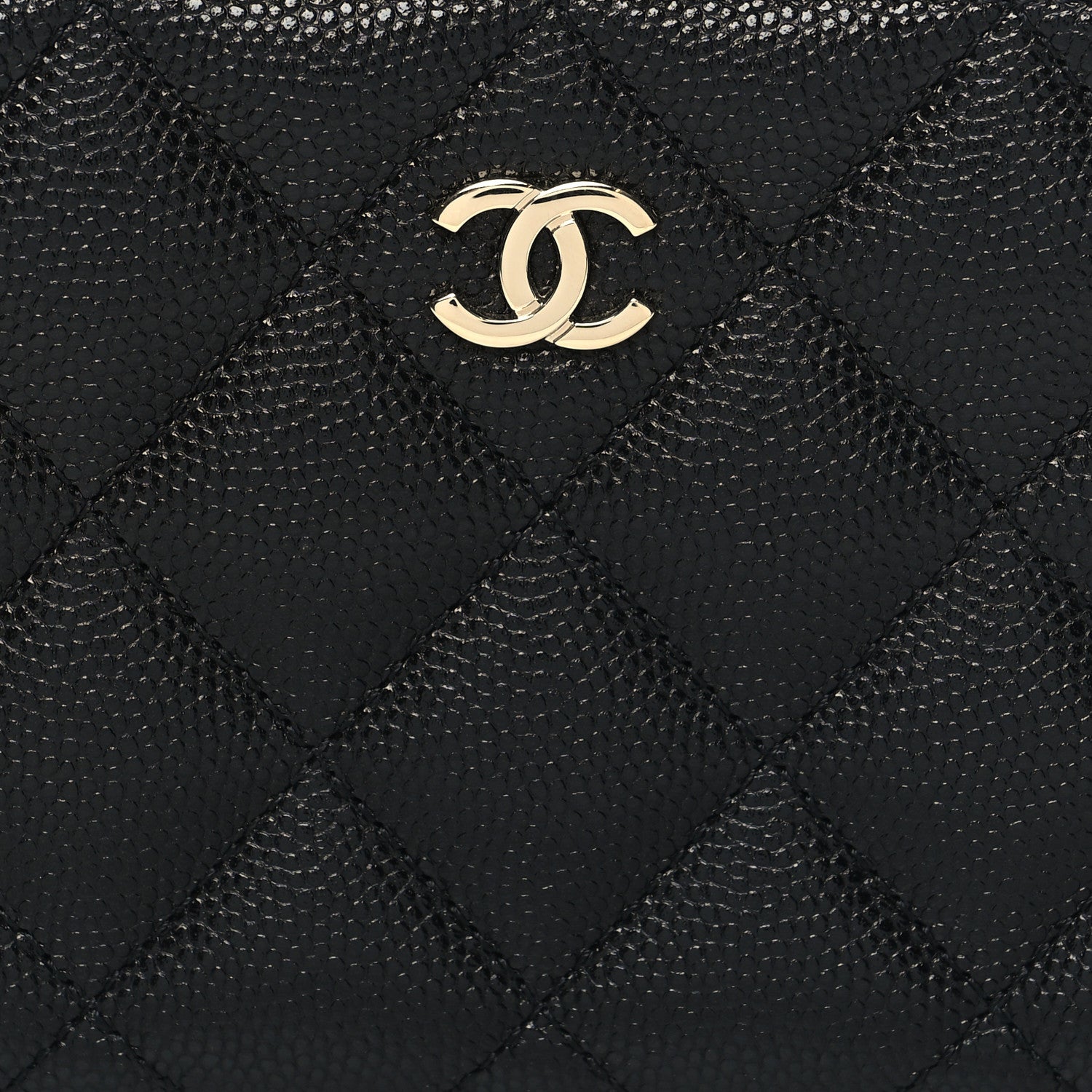 Chanel Caviar Quilted Medium Zip Around Wallet Black 9 of 10