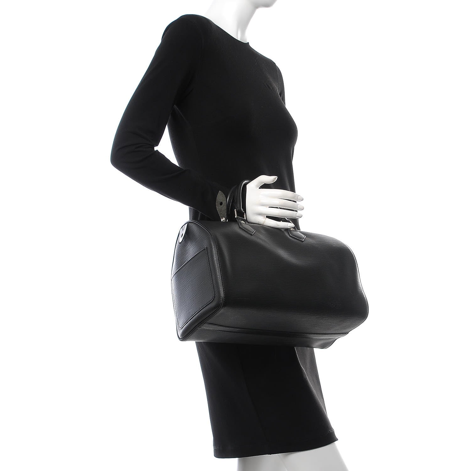 Louis Vuitton Epi Speedy 30 Black 2 of 10