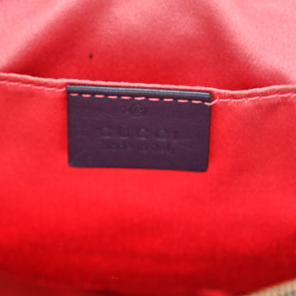 Gucci Kura Denim Matelasse Cubic Pearl Studded GG Marmont Dome Backpack Blue 6 of 10