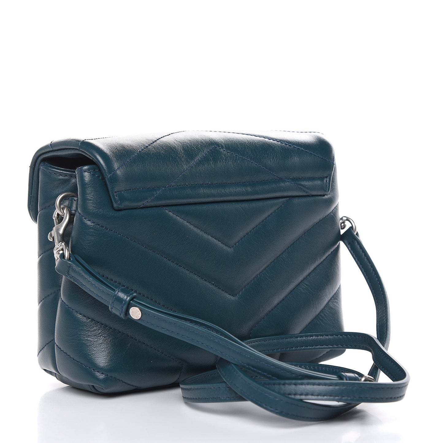 Calfskin Y Quilted Monogram Toy Loulou Satchel Dark Turquoise