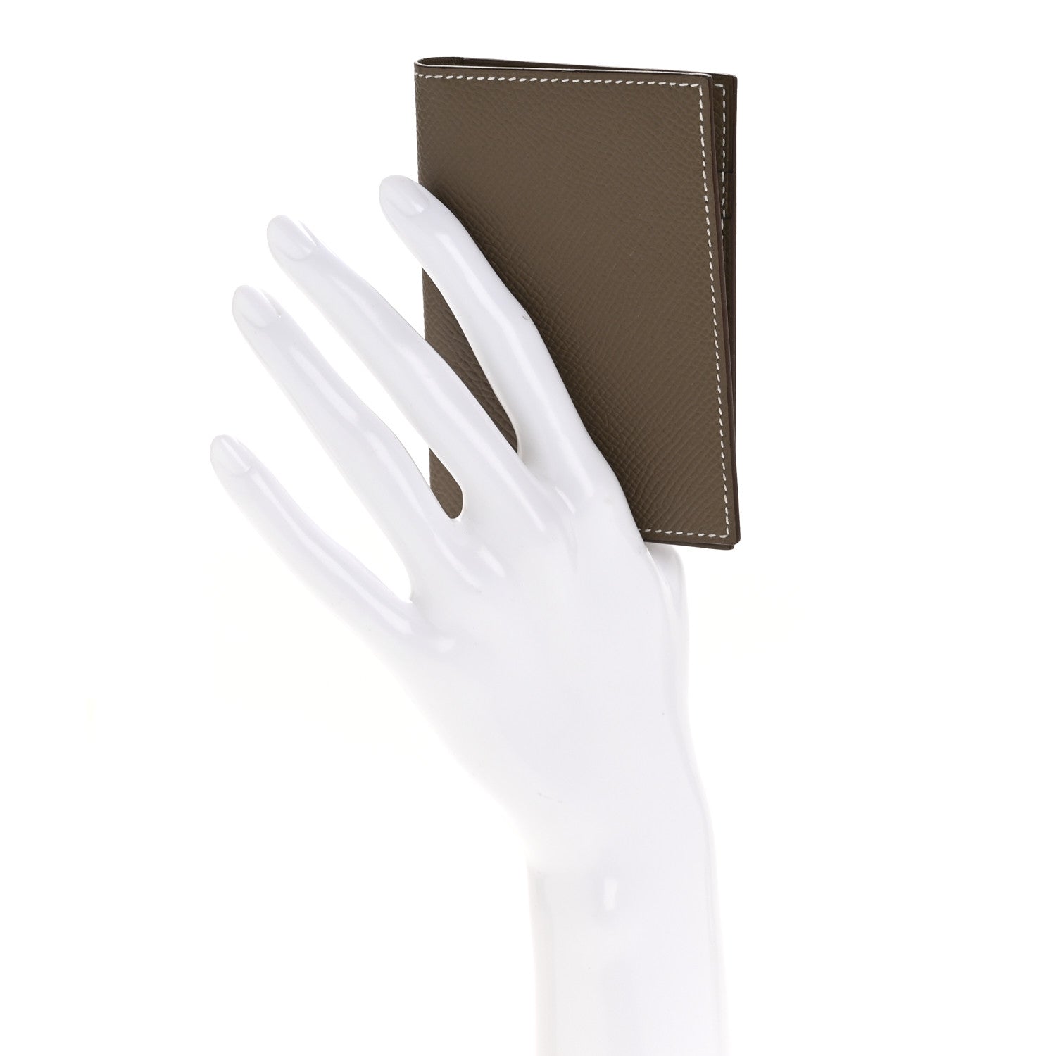 Hermes Epsom MC2 Euclide Card Holder Case Etoupe 2 of 8