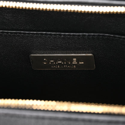 Chanel Calfskin Quilted Small Studded Square Vanity Case Black 6 of 10
