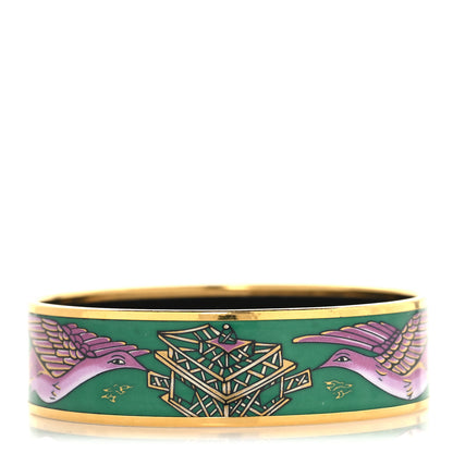 Hermes Enamel Printed Wide Bracelet 70 1 of 5