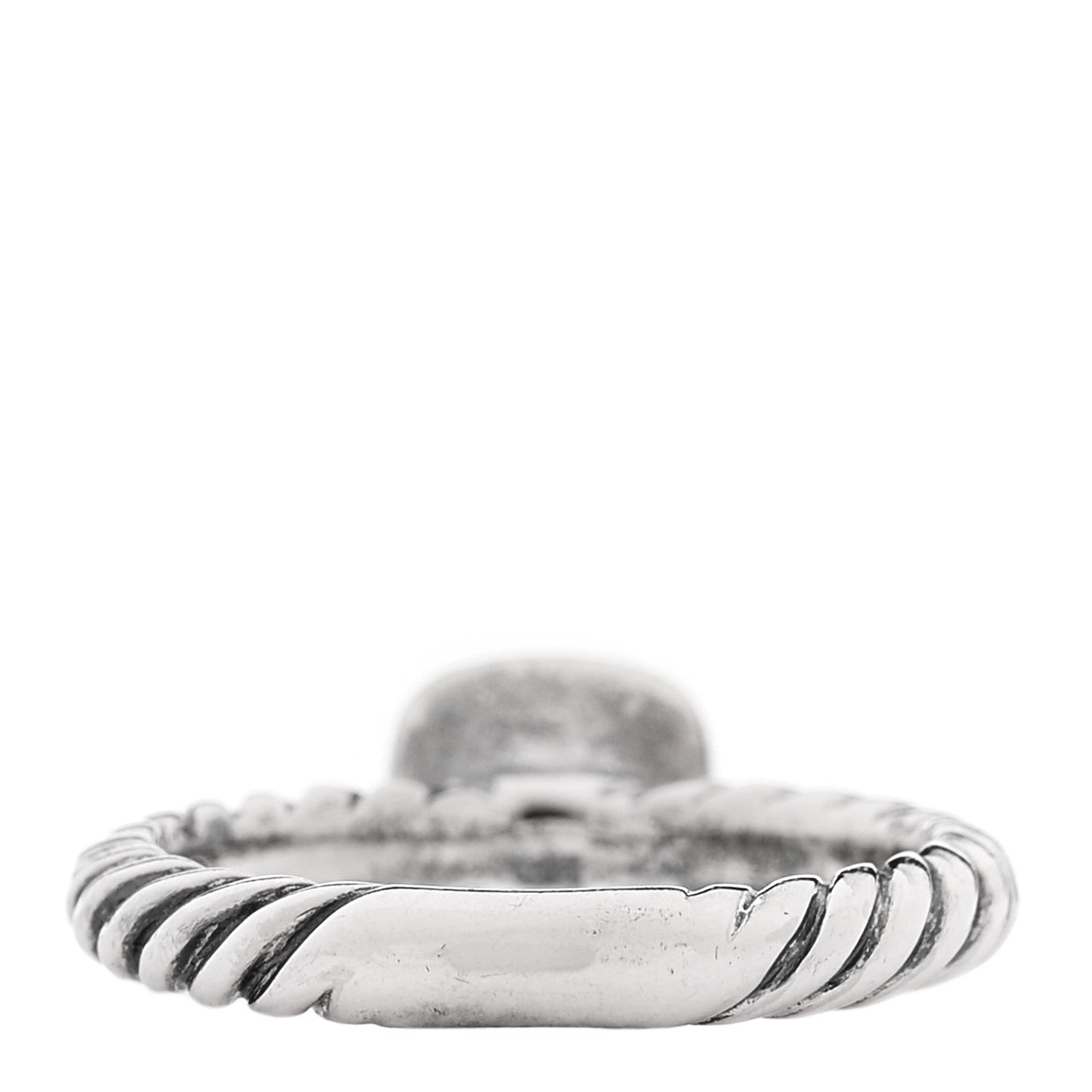 David Yurman Sterling Silver 18K Yellow Gold Citrine Cushion Ring 52 6 3 of 5