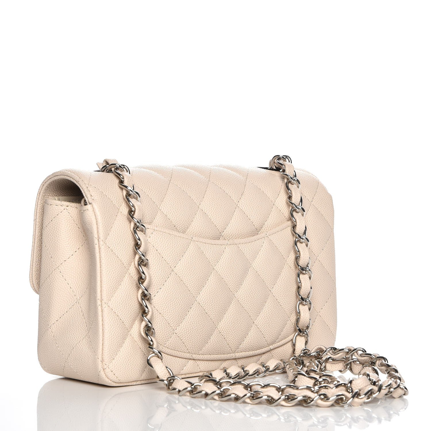 Chanel Caviar Quilted Mini Rectangular Flap Light Beige 3 of 8