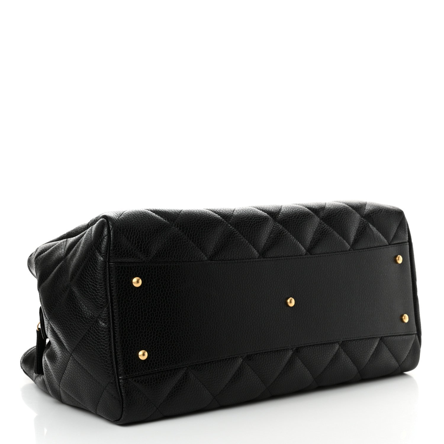 Chanel Metallic Grained Calfskin Quilted Shopping Tote Black 4 of 10