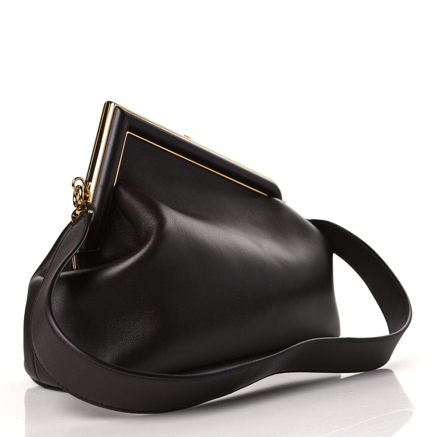 Shiny Nappa Medium Fendi First Ebano