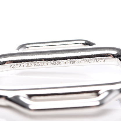 Hermes Sterling Silver Attelage Long Necklace 120 5 of 7