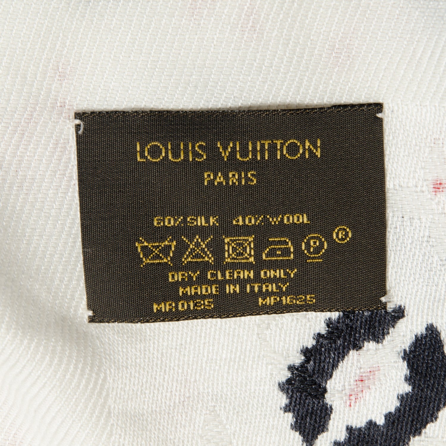 Louis Vuitton Silk Wool Monogram Graphic Scarf Black 4 of 6