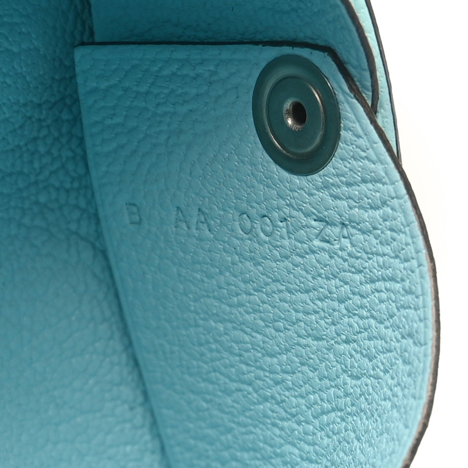 Hermes Chevre Mysore Verso Calvi Card Case Vert Fizz Bleu Zephyr 7 of 7